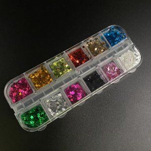 Star Shape Nail Art Glitter Flakes 3D